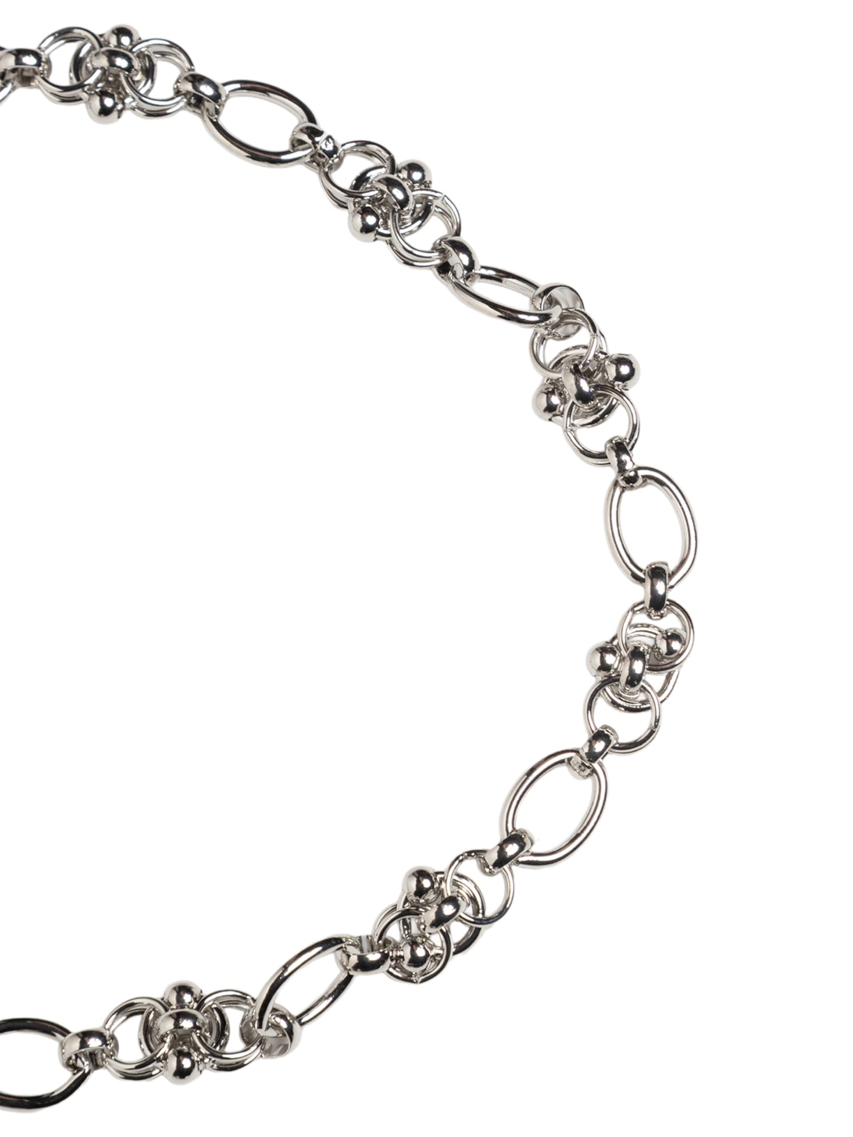 Colar Feminino Corrente Detalhada Prateado Basiq