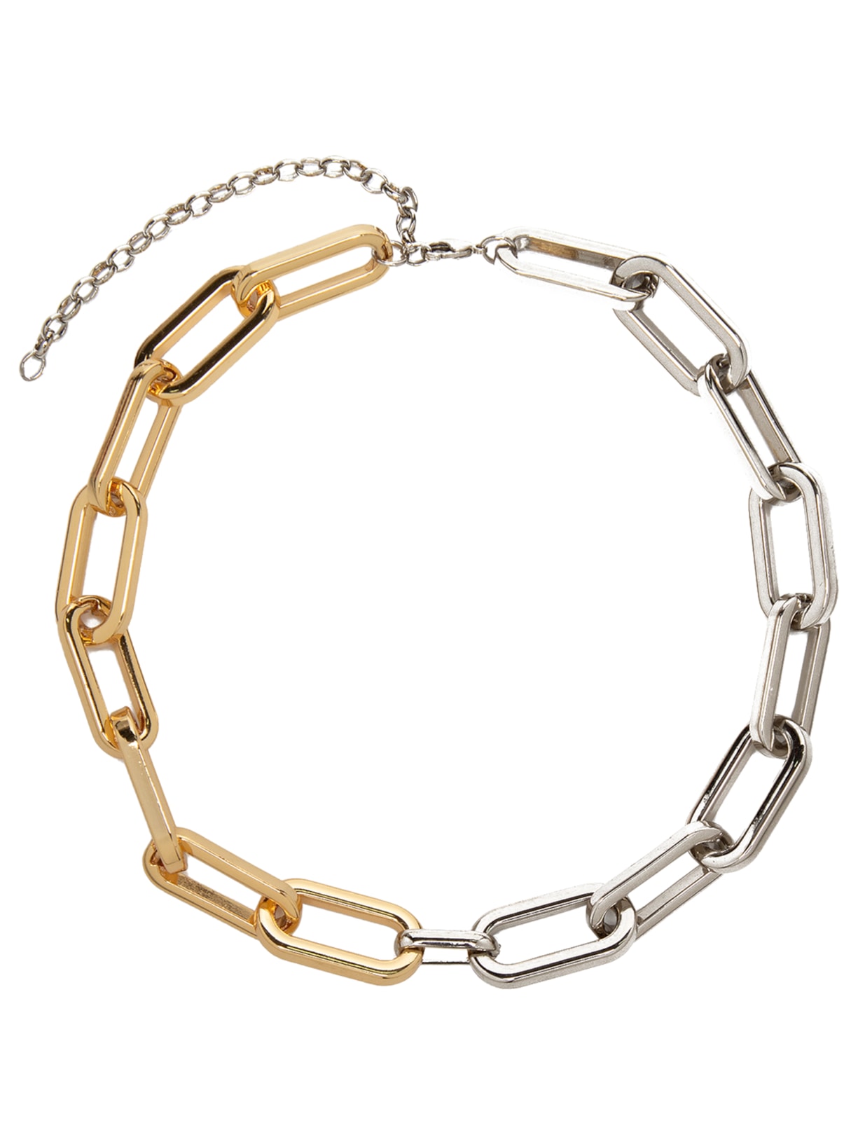 Colar Feminino Corrente Dois Banhos - Prateado