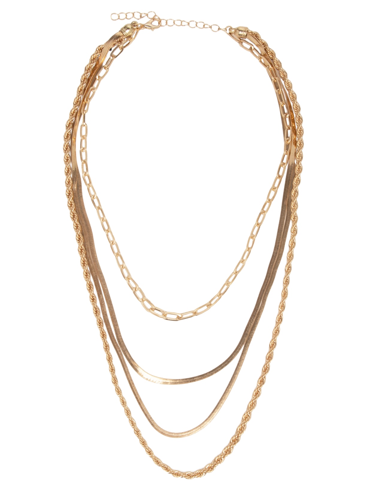 Colar Feminino Correntes Sobrepostas - Dourado