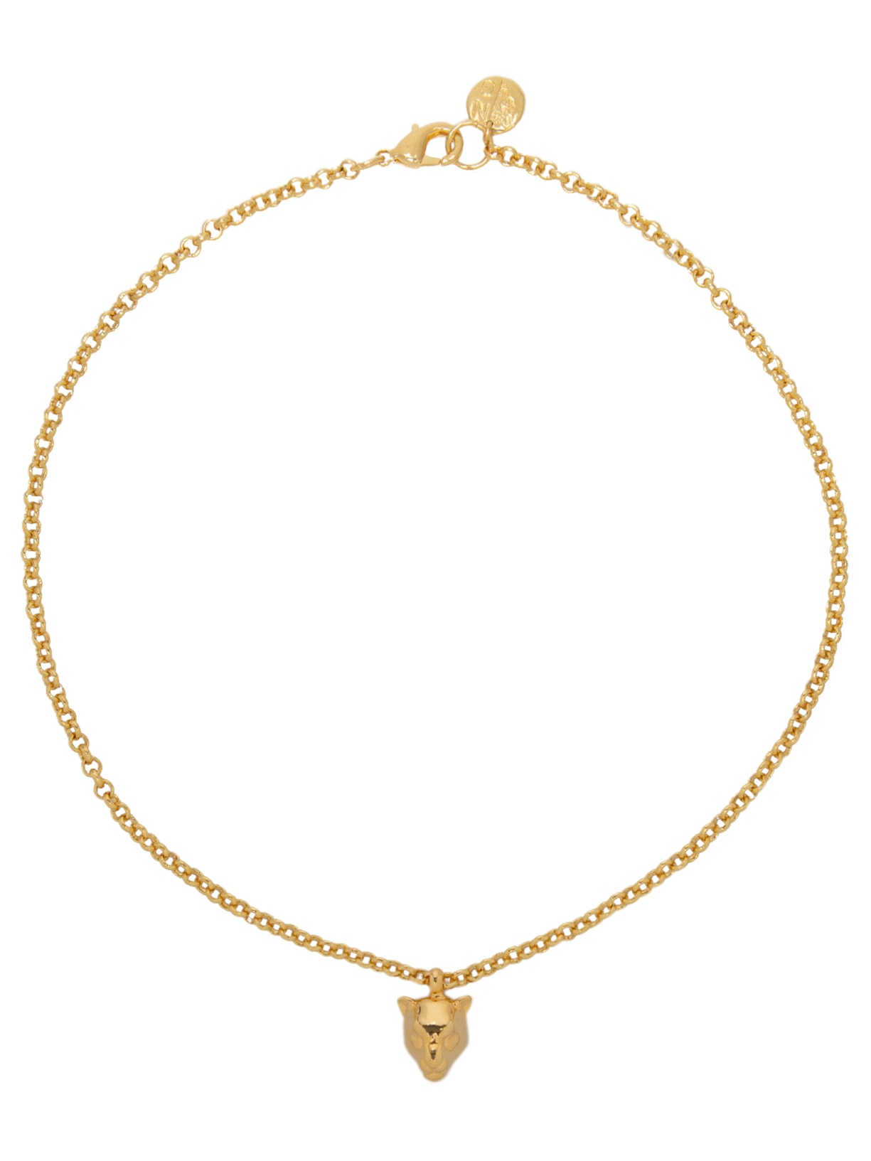 Colar Feminino Curto Mini Leopardo - Dourado