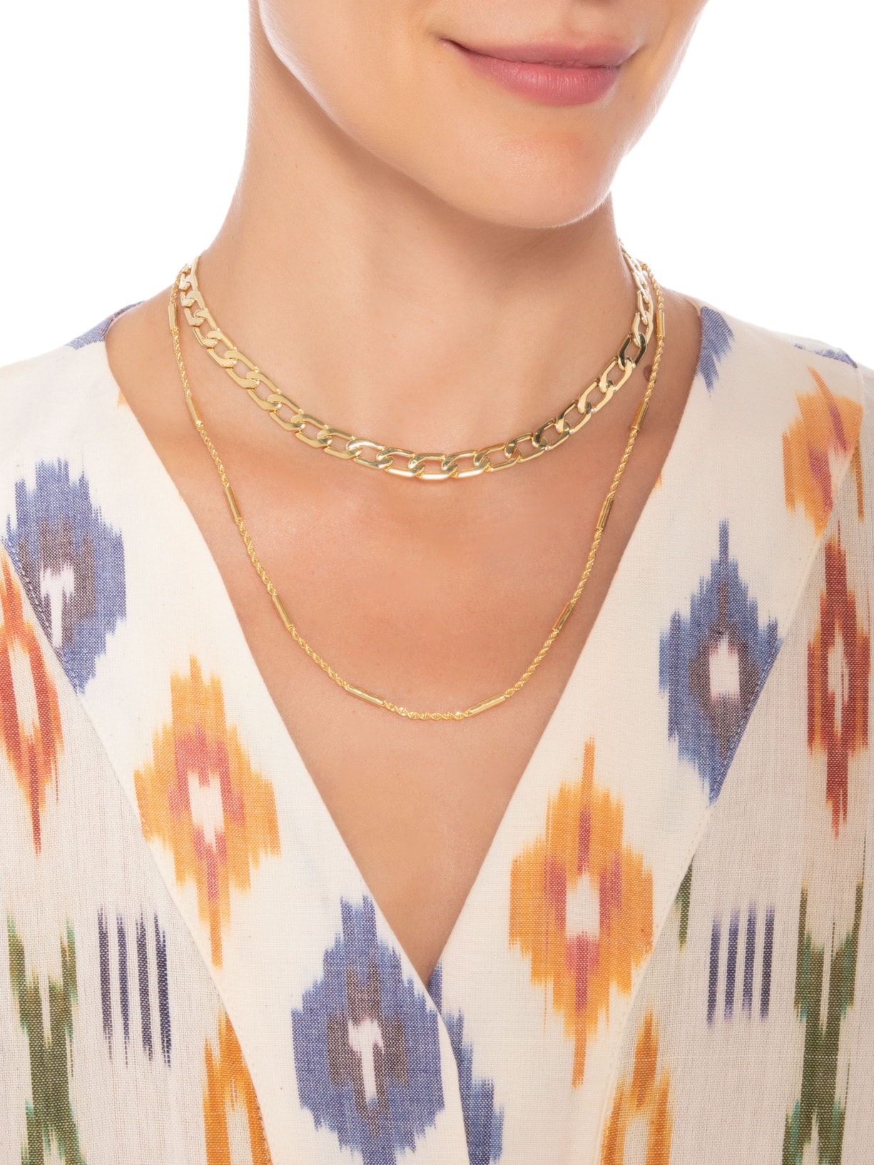 Colar Feminino Elos Eternos Em Metal Dourado  M.loures