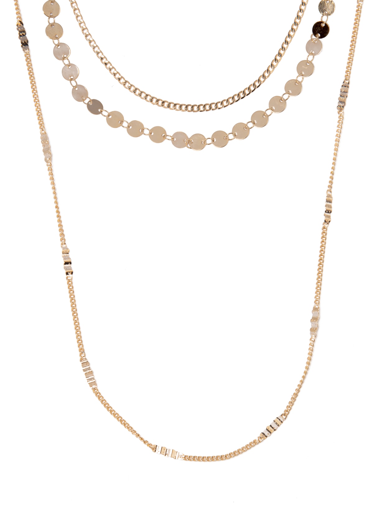 Colar Feminino Em Kit Trio Dourado Market 33