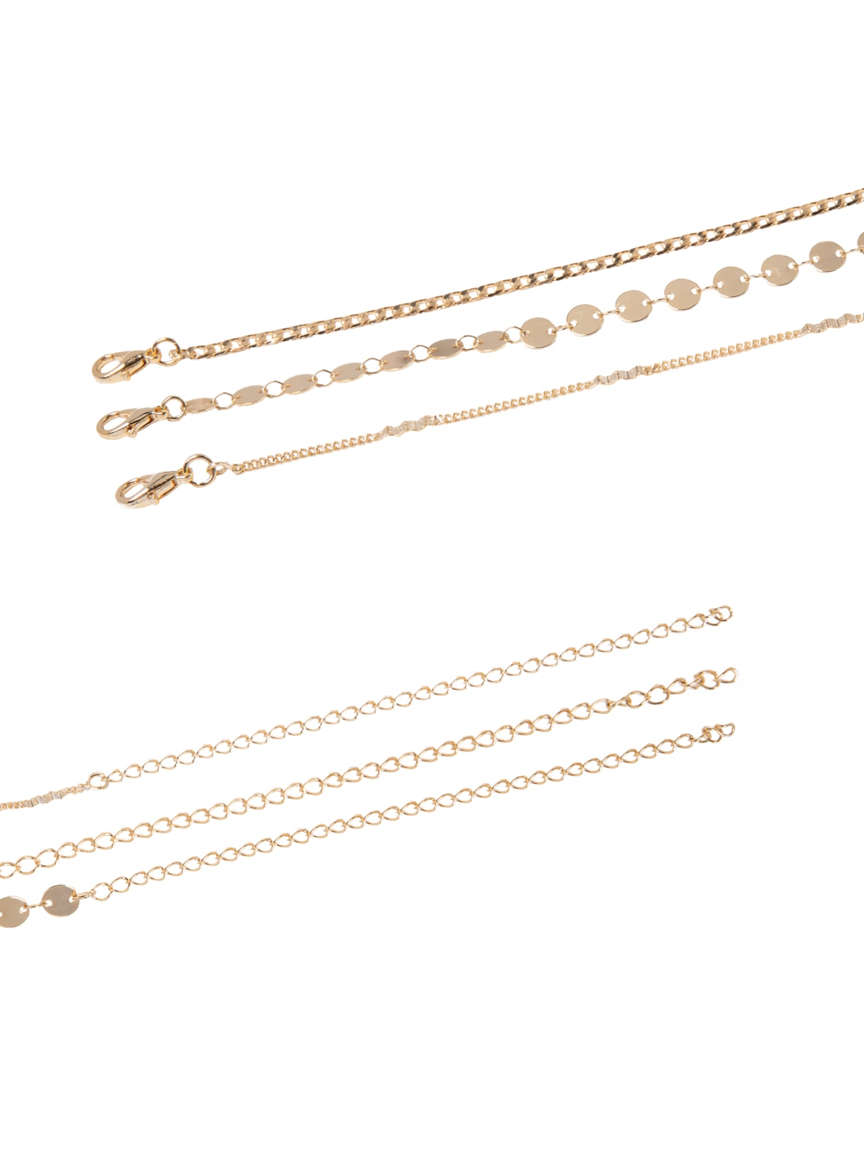 Colar Feminino Em Kit Trio Dourado Market 33