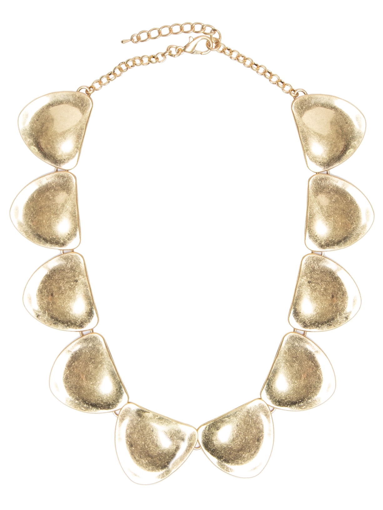 Colar Feminino Em Metal Escovado - Dourado