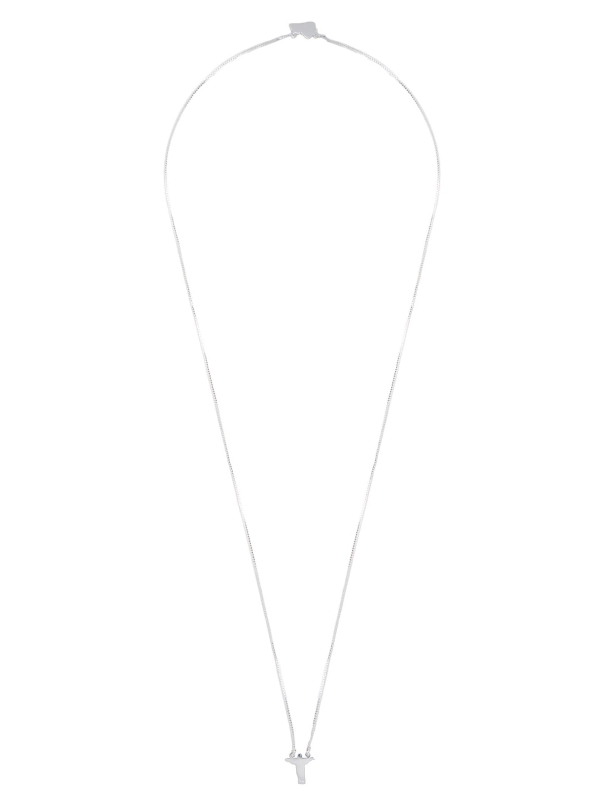 Colar Feminino Escapulário Cristo E Pão De Açúcar - Prata