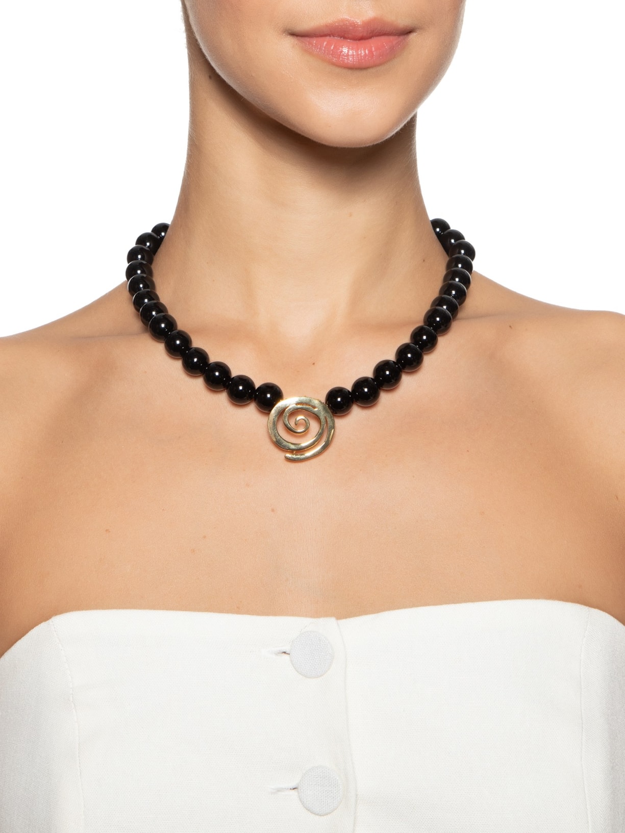 Colar Feminino Espiral Preto Luiza Dias 111