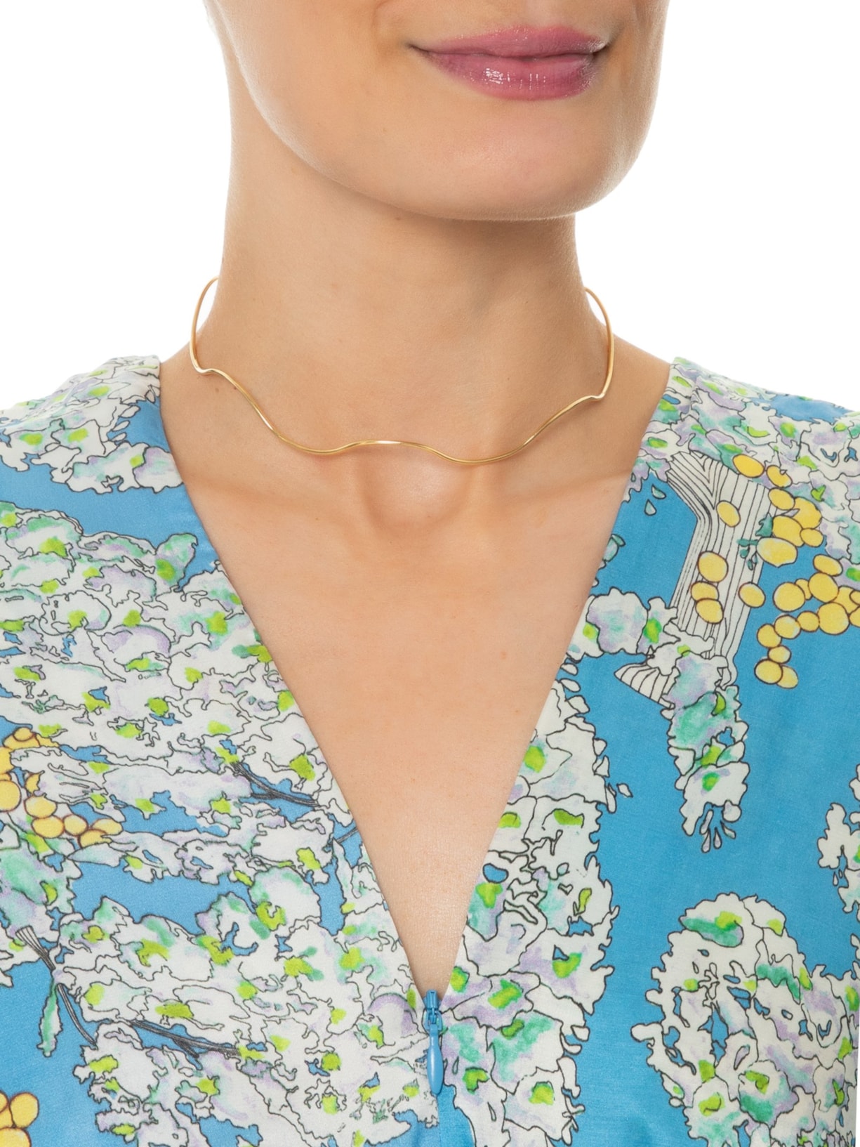 Colar Feminino Gargantilha Ritmo Dourado Triana