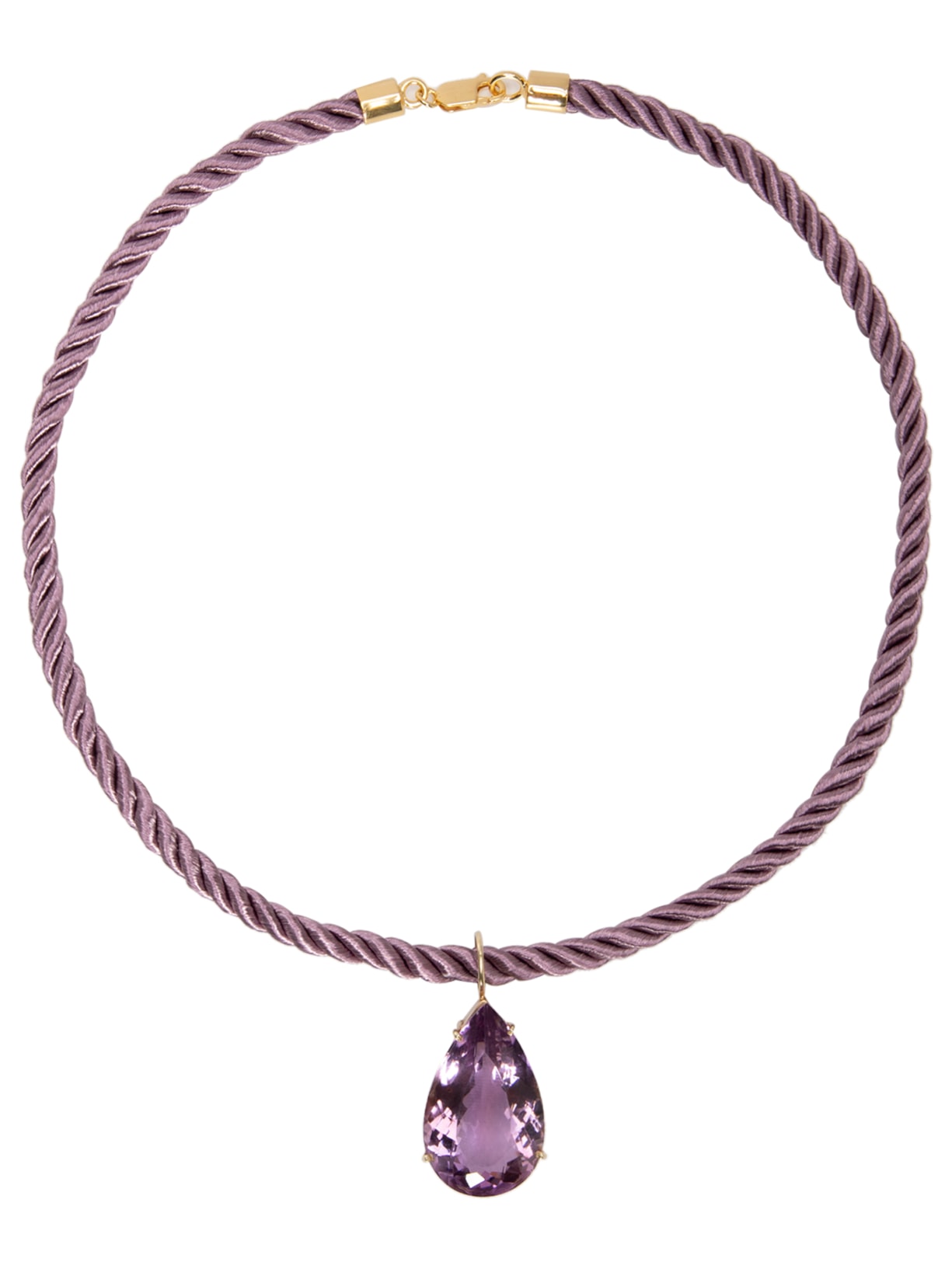Colar Feminino Gota Ametista - Roxo