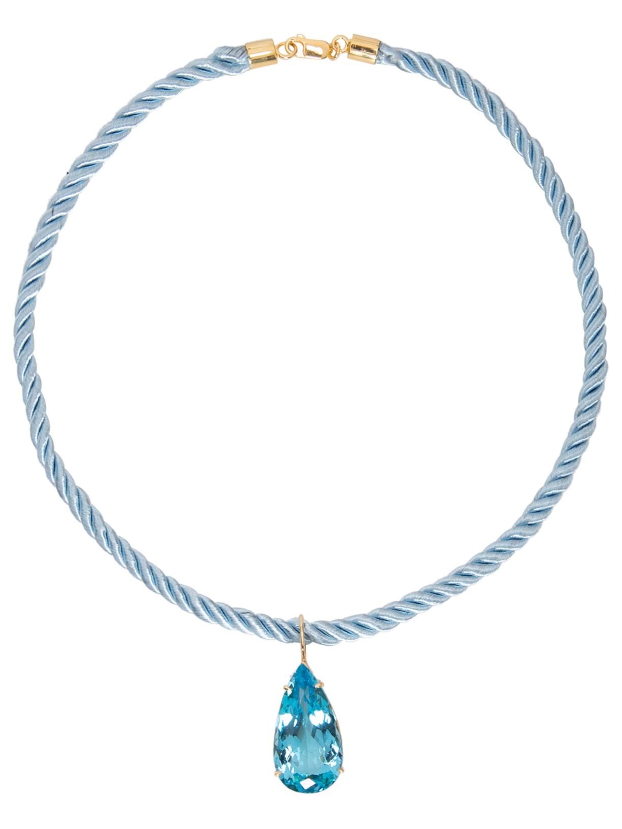 Colar Feminino Gota Topázio Azul Juliana Accioly