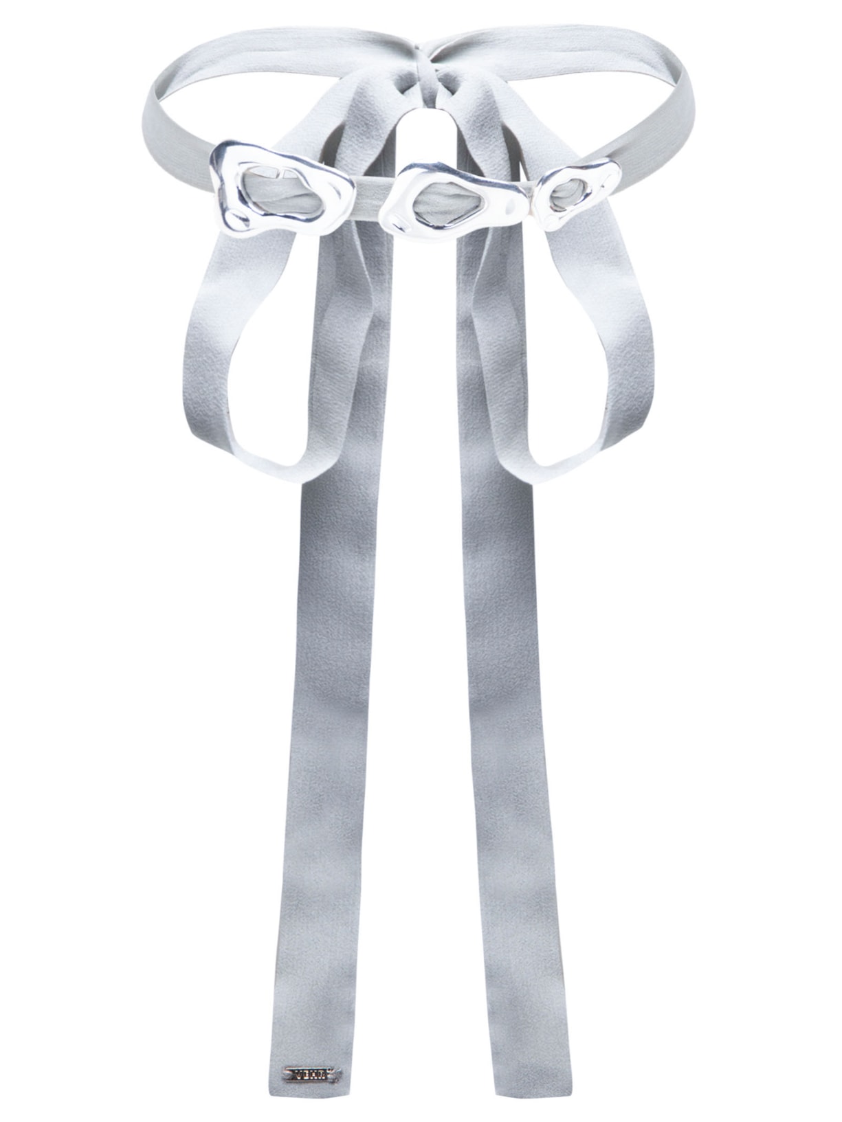 Colar Feminino Kós Fita Cinza - Prata