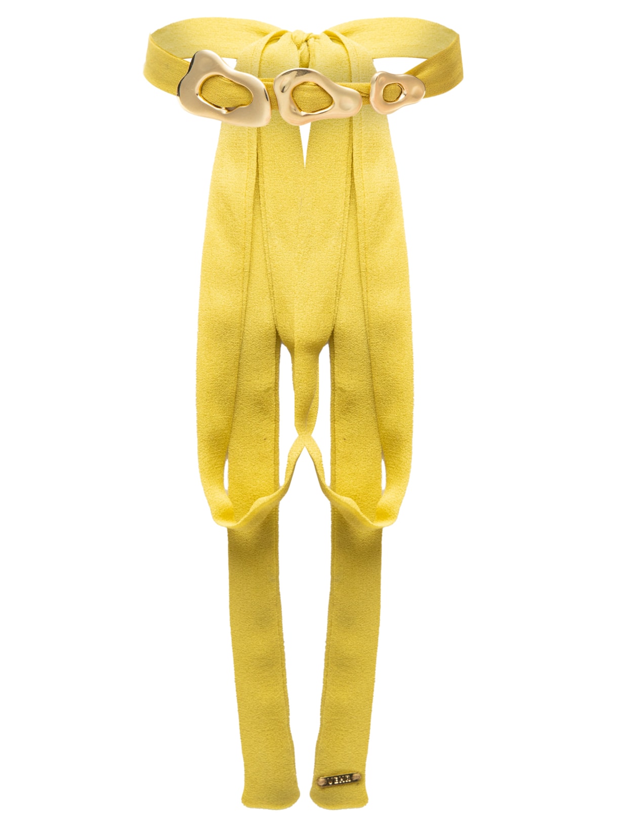 Colar Feminino Kós Fita Verde - Dourado