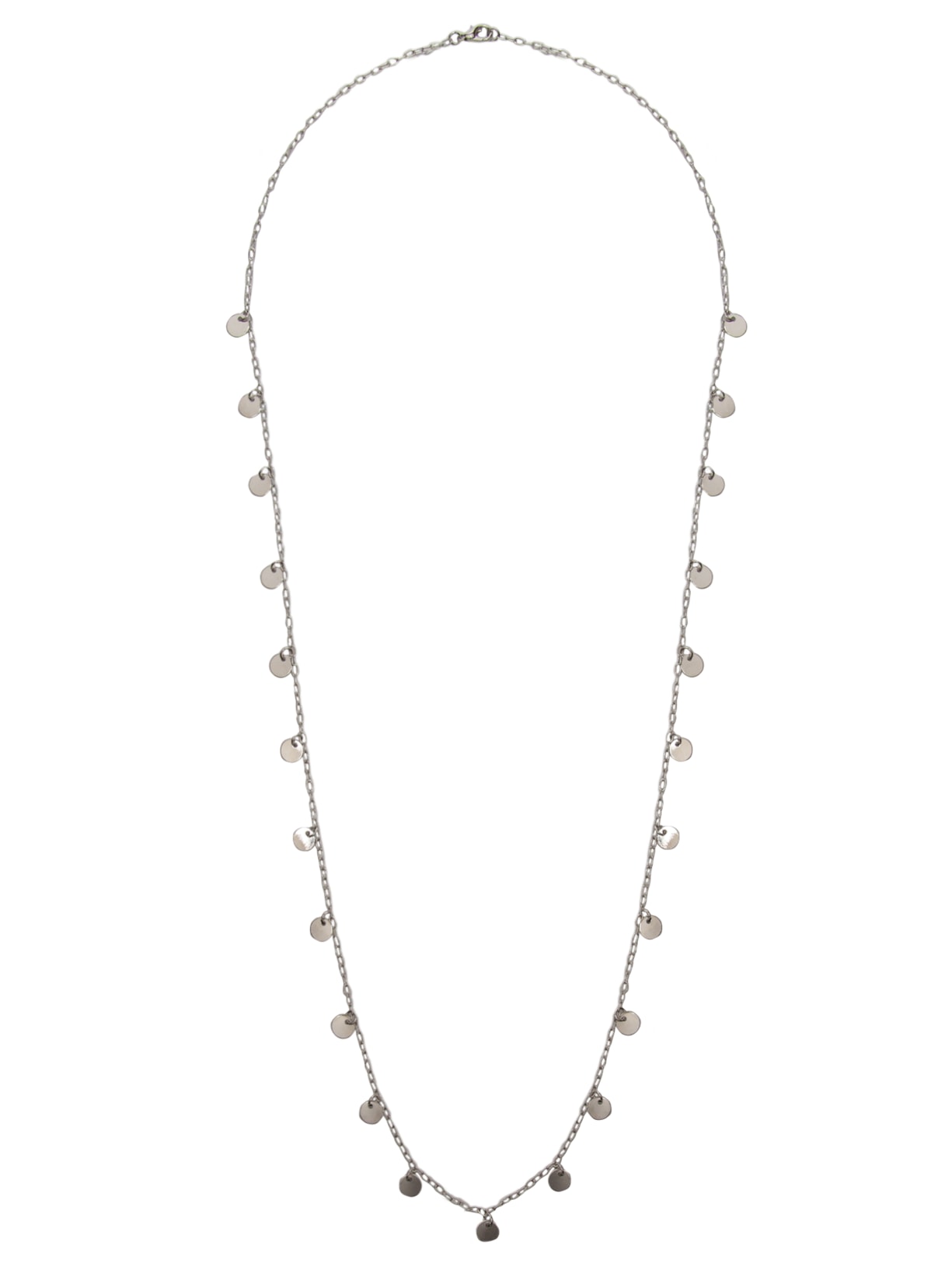 Colar Feminino Longo Com Medalhas - Prata