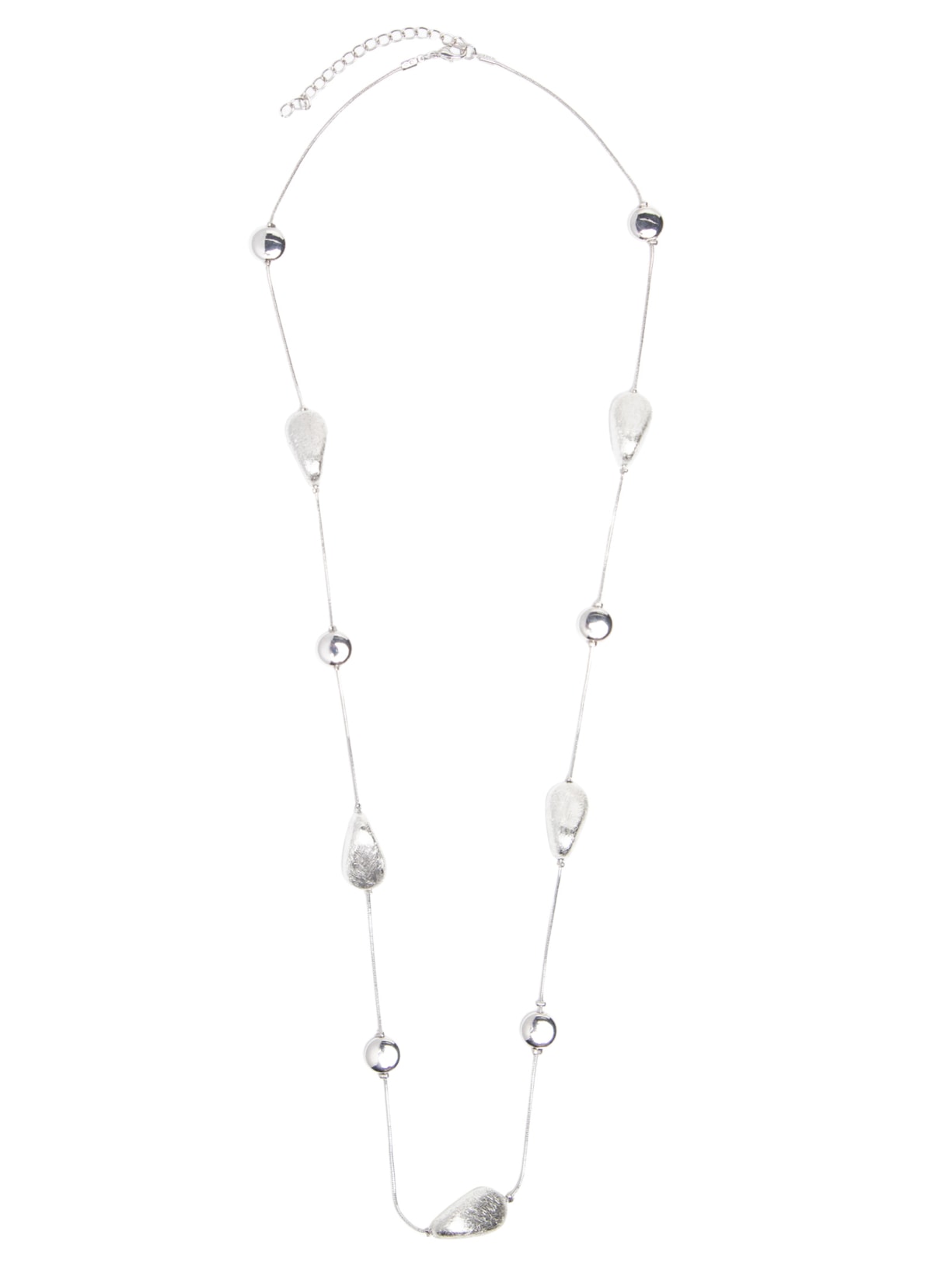 Colar Feminino Longo - Prateado