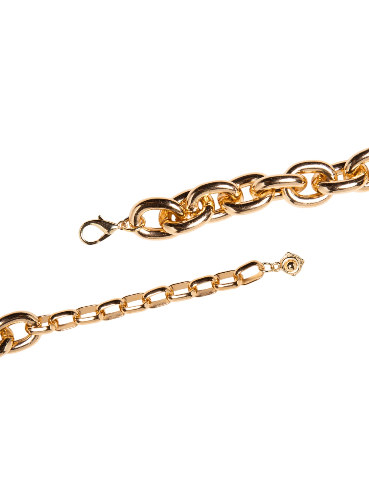 Colar Feminino Maxi Corrente Com Pingentes Dourado '2Essential