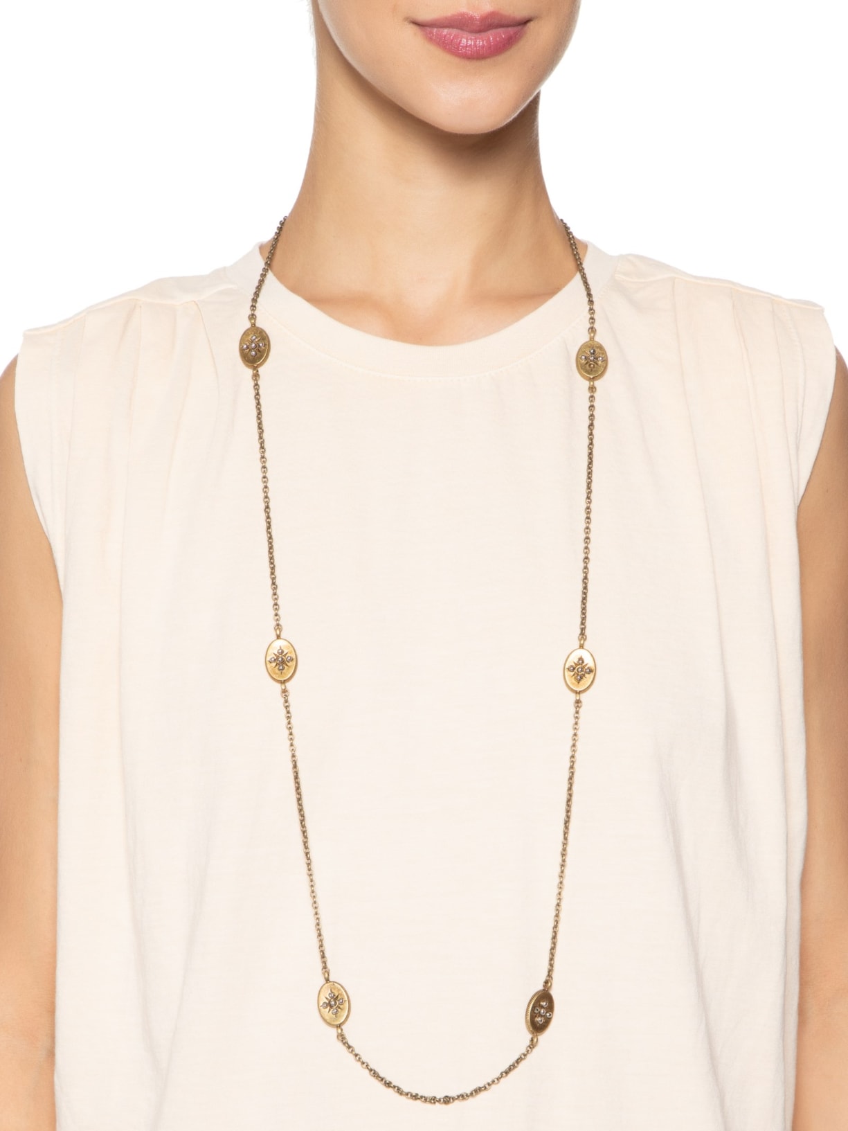 Colar Feminino Medalha Bolinha Metal Dourado Maria Filó