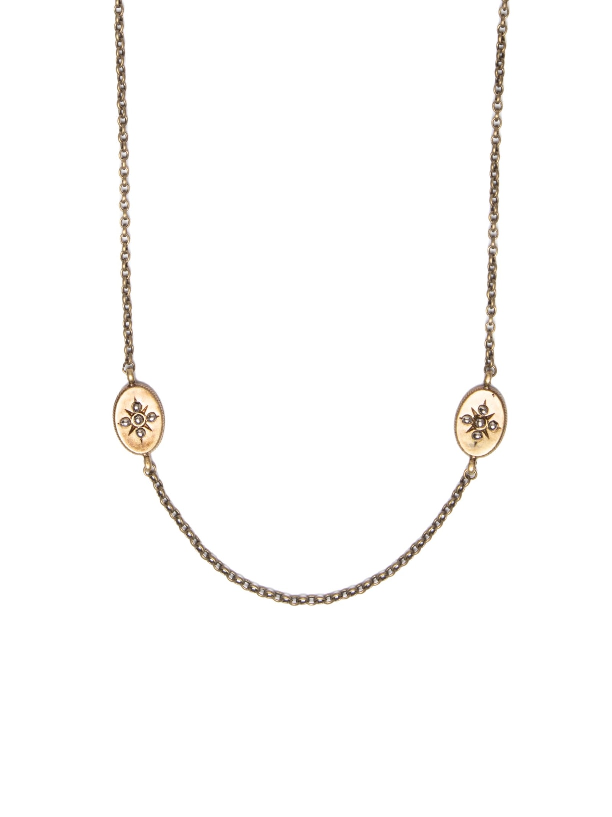 Colar Feminino Medalha Bolinha Metal Dourado Maria Filó