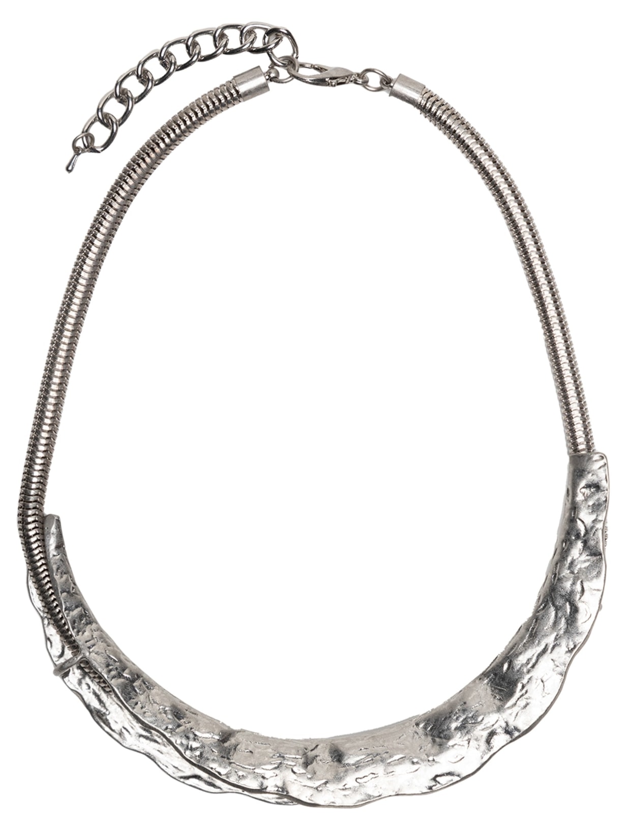 Colar Feminino Médio Martelado - Prateado