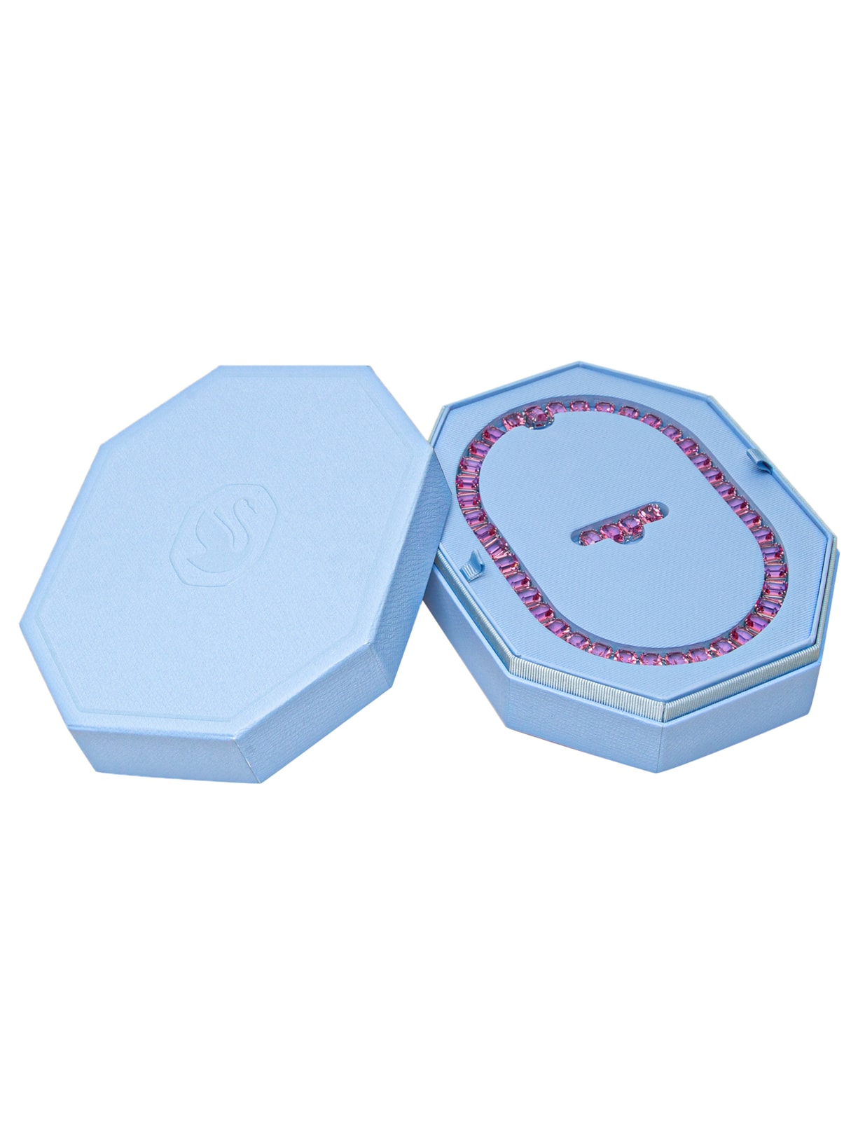 Colar Feminino Millenia Octógono Rosa Swarovski