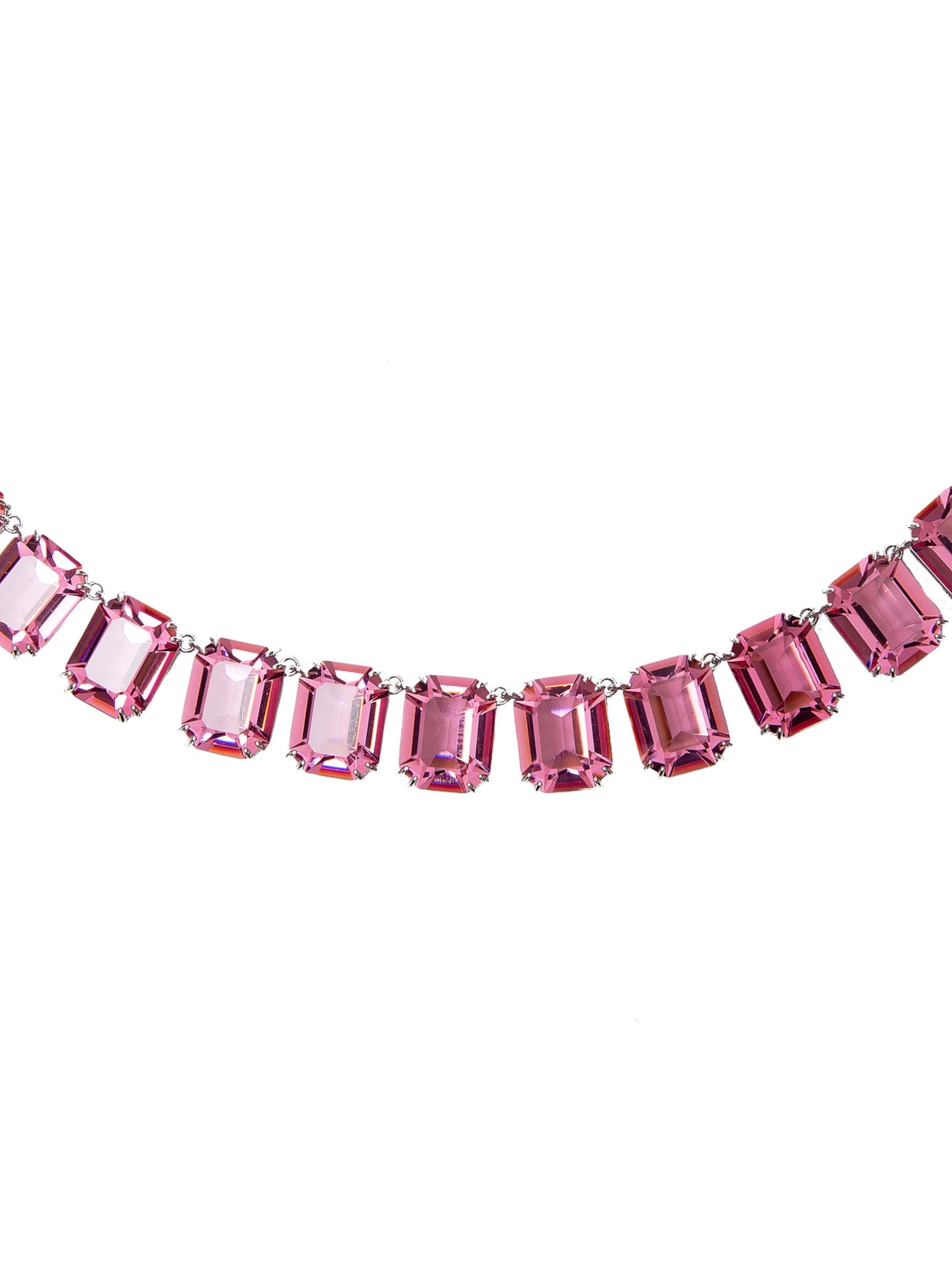 Colar Feminino Millenia Octógono Rosa Swarovski