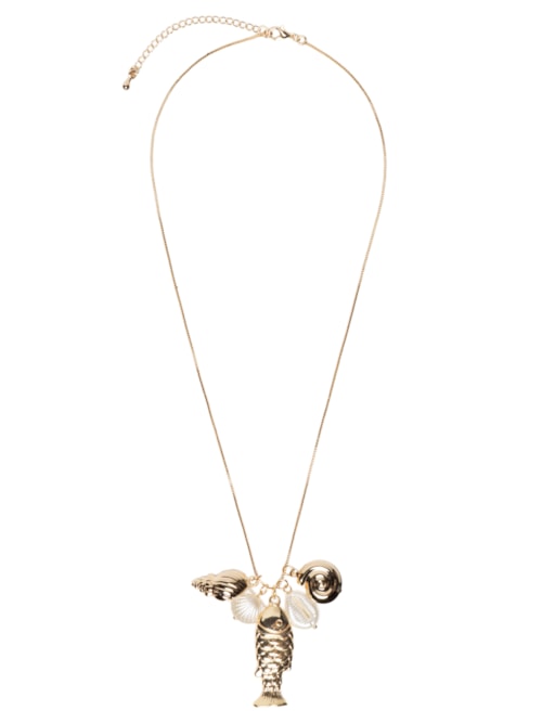 Colar Feminino Pingentes Do Mar - Dourado