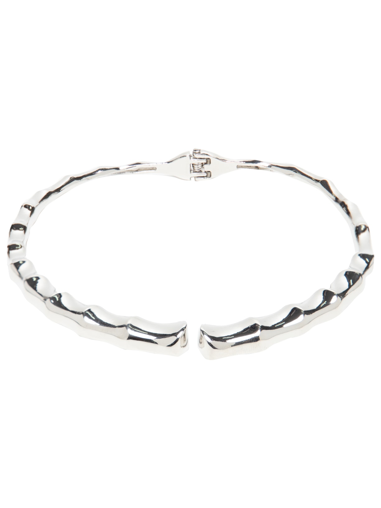 Colar Feminino Rígido Orgânico - Prata