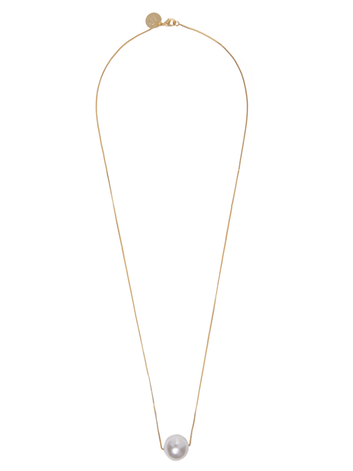 Colar Feminino Solitário Périola - Dourado