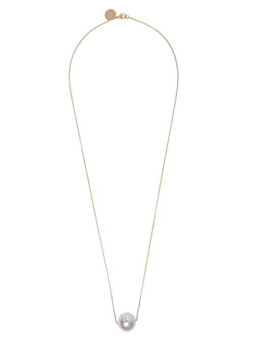 Colar Feminino Solitário Périola - Dourado