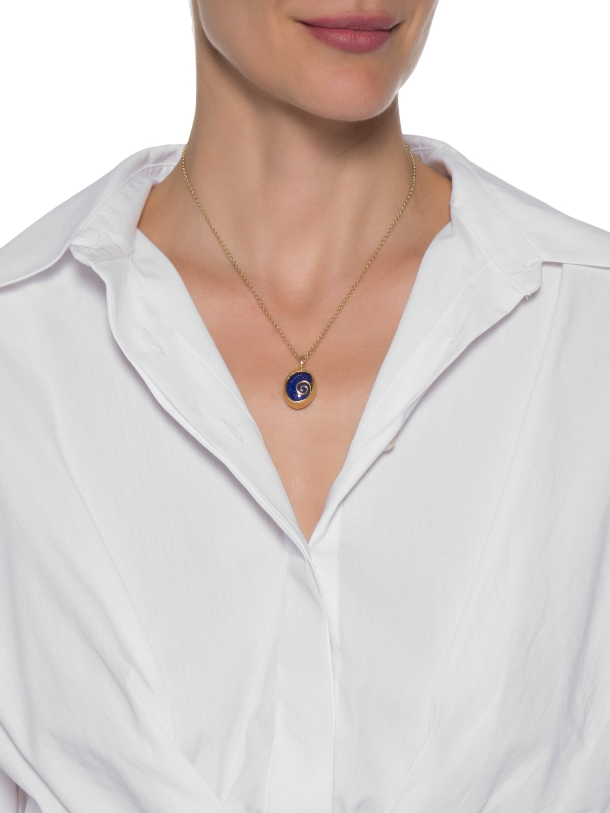 Colar Feminino Spiralis Lapis Lazuli Em Prata Ouro Nathalie Edenburg