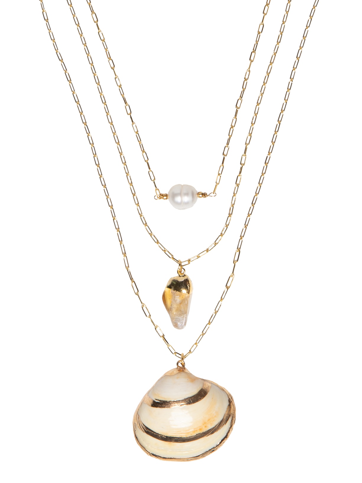Colar Feminino Trio Beira Mar Dourado Dress To