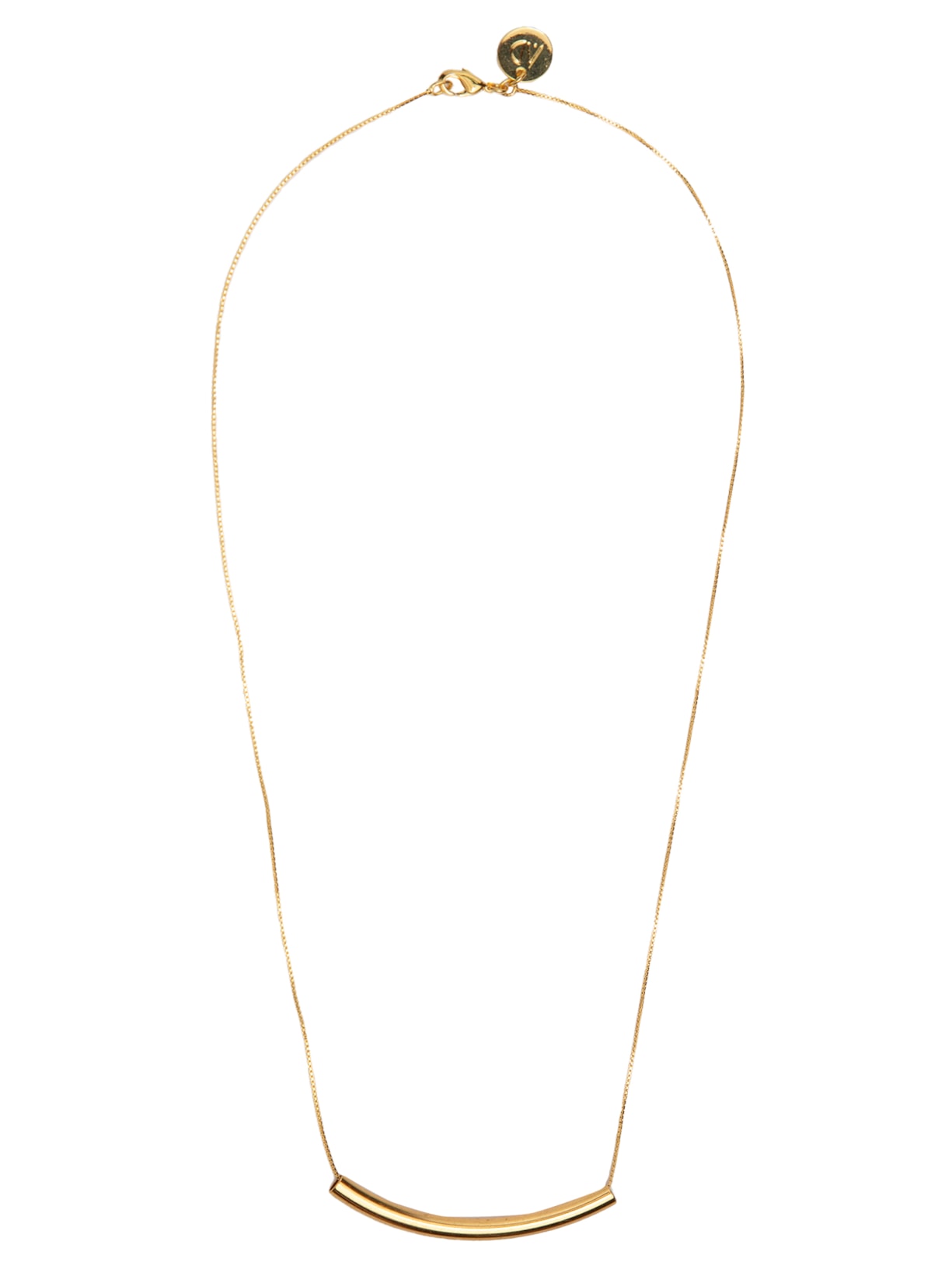 Colar Feminino Tubo Horizontal - Dourado