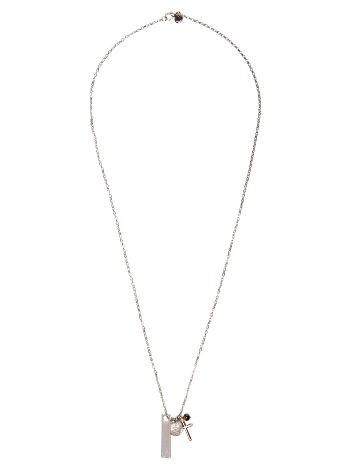 Colar Masculina Patua Cruz Niquel - Cinza