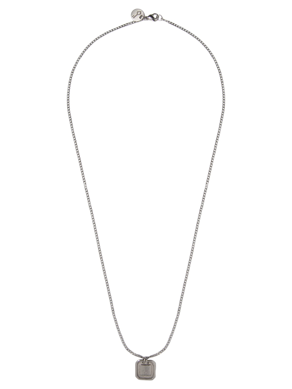 Colar Masculino Carré Corrente de Aço Prateado Key Design