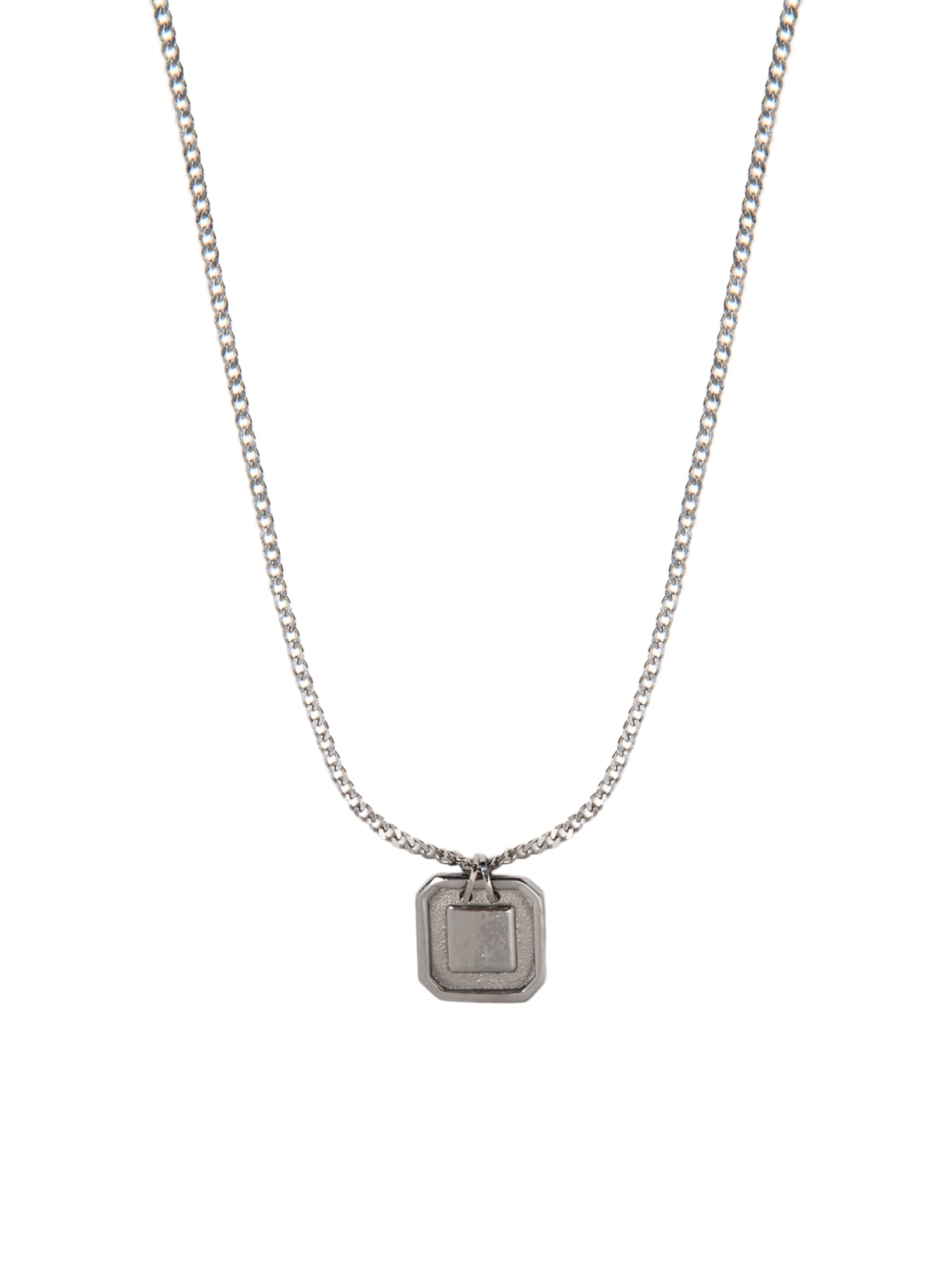 Colar Masculino Carré Corrente de Aço Prateado Key Design