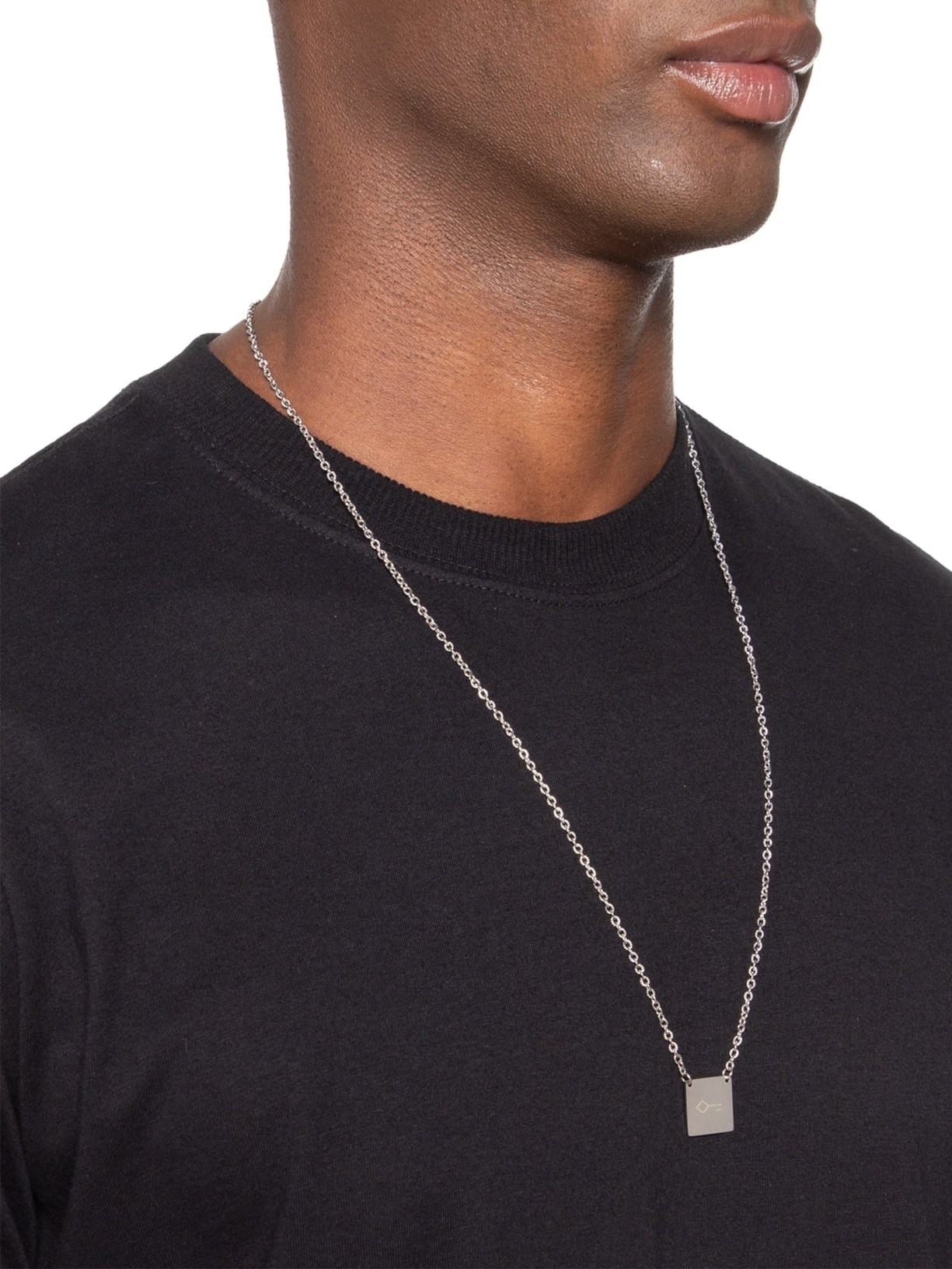 Colar Masculino Escapulário Saab Prateado Key Design