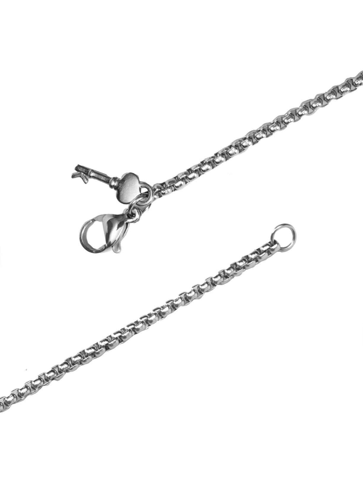 Colar Masculino Pitagoras de Corrente em Aço Prata Key Design