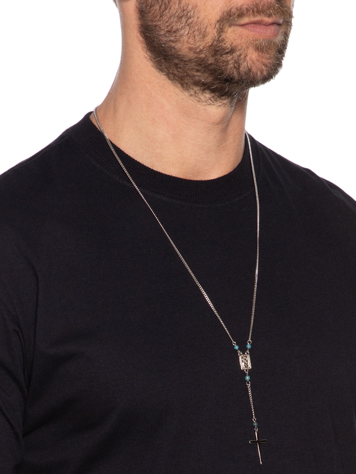 Colar Masculino Terço Cinza Sergio K