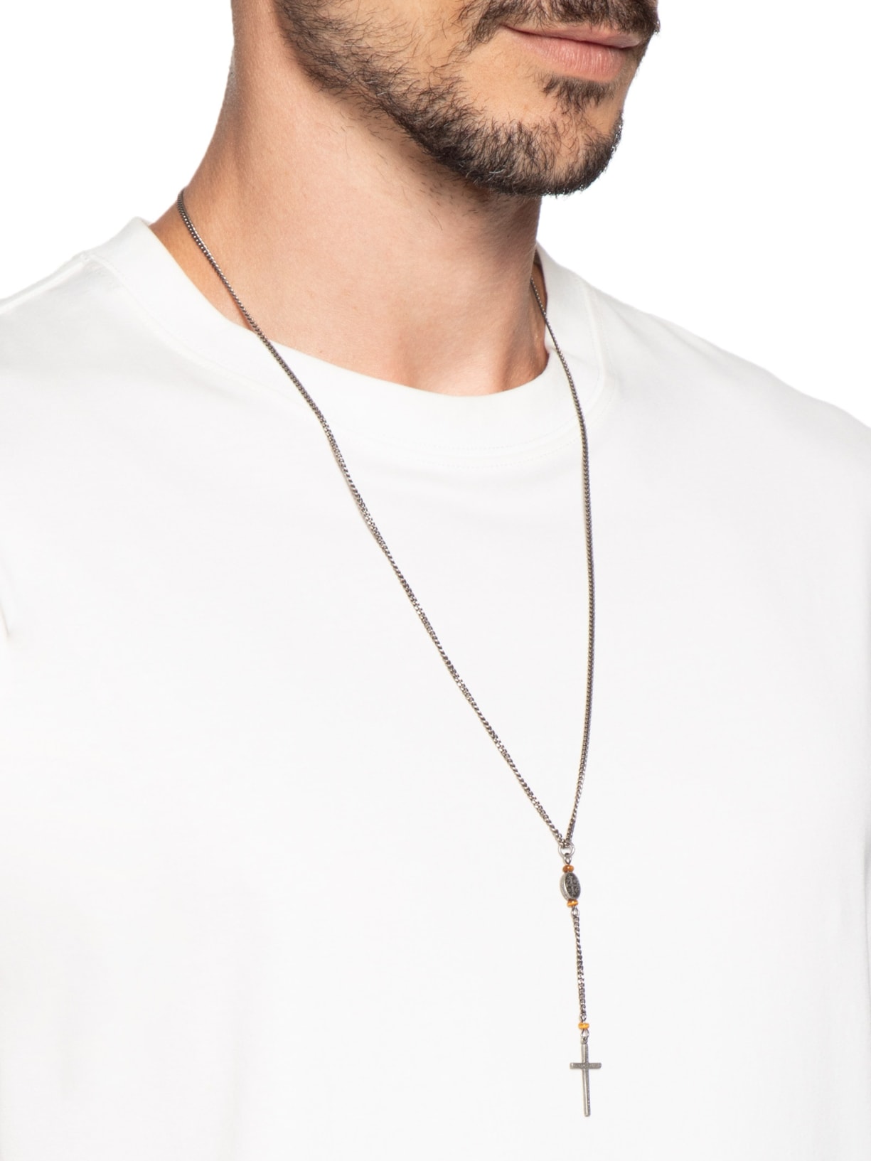 Colar Masculino Terço Cinza Sergio K