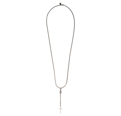 Colar Masculino Terço - Cinza