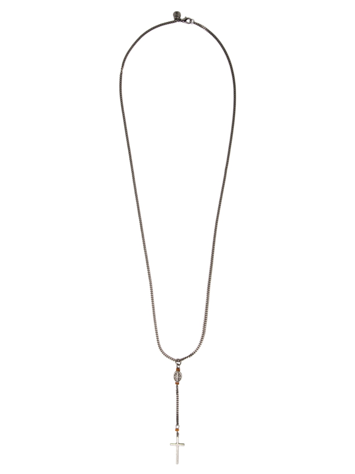 Colar Masculino Terço - Cinza