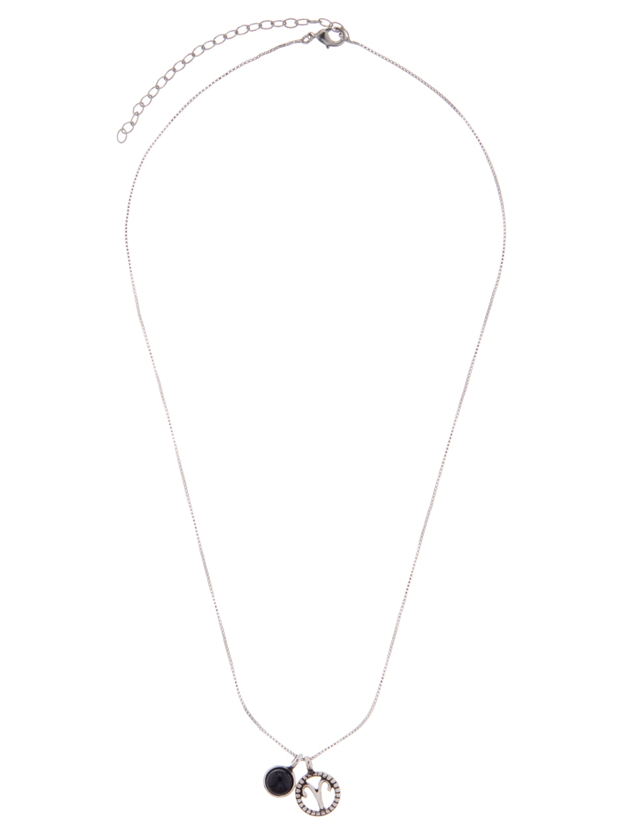 Colar Signo Áries Com Pedra Estrela Folheado A Prata - Prata