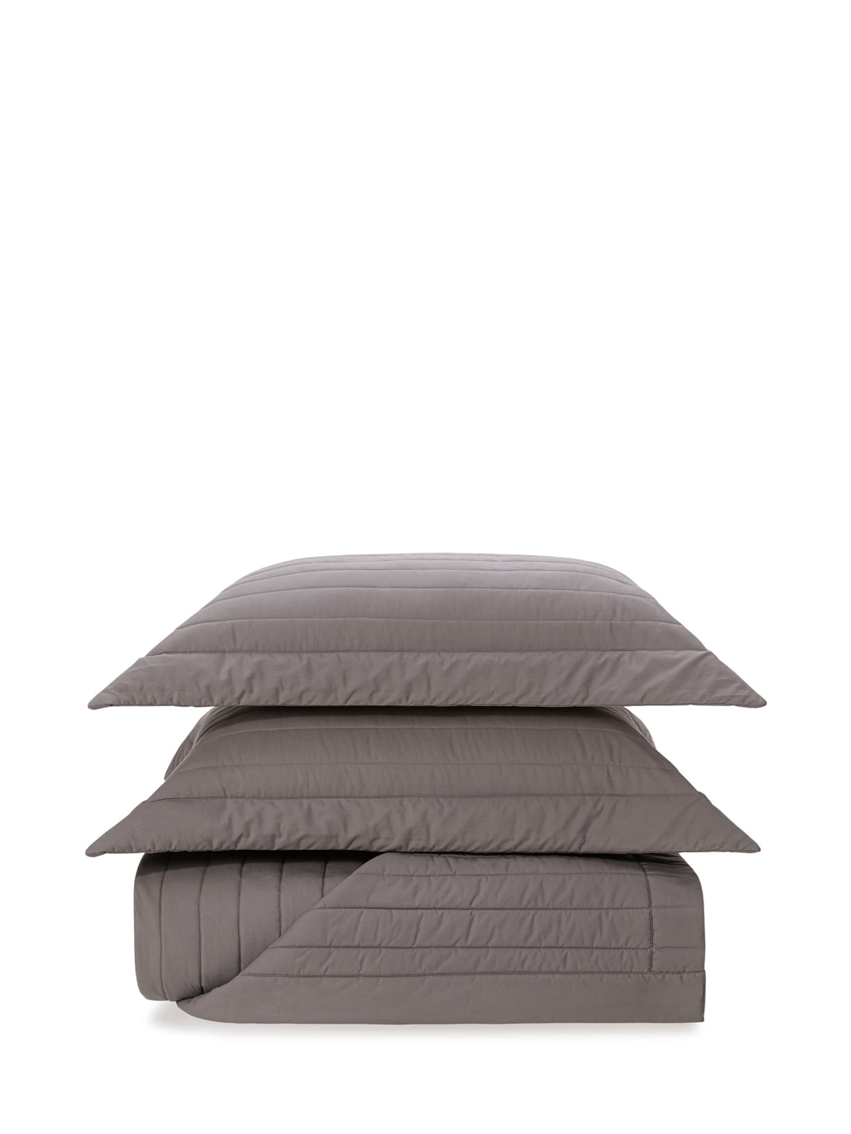 Colcha de Casal com Porta Travesseiros Monteleone - Cinza