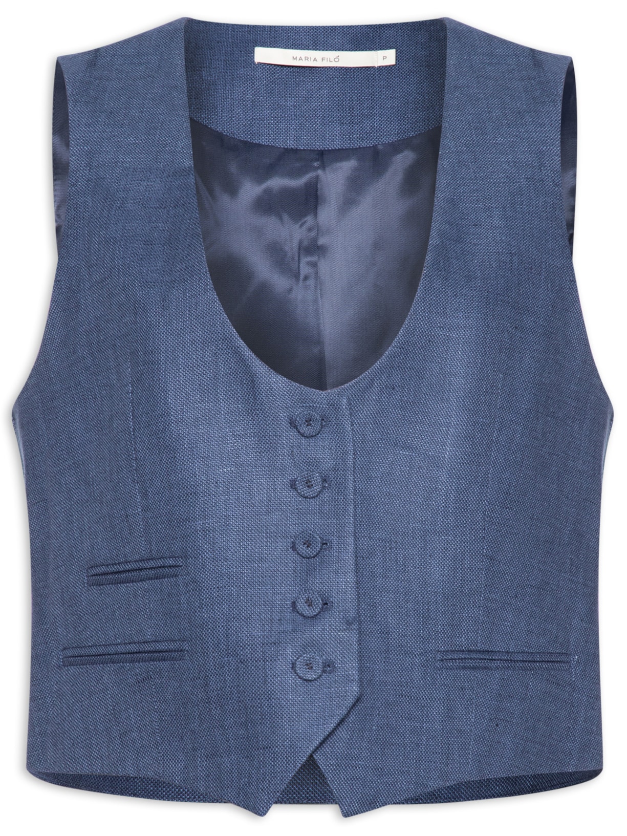 Colete Botões - Azul