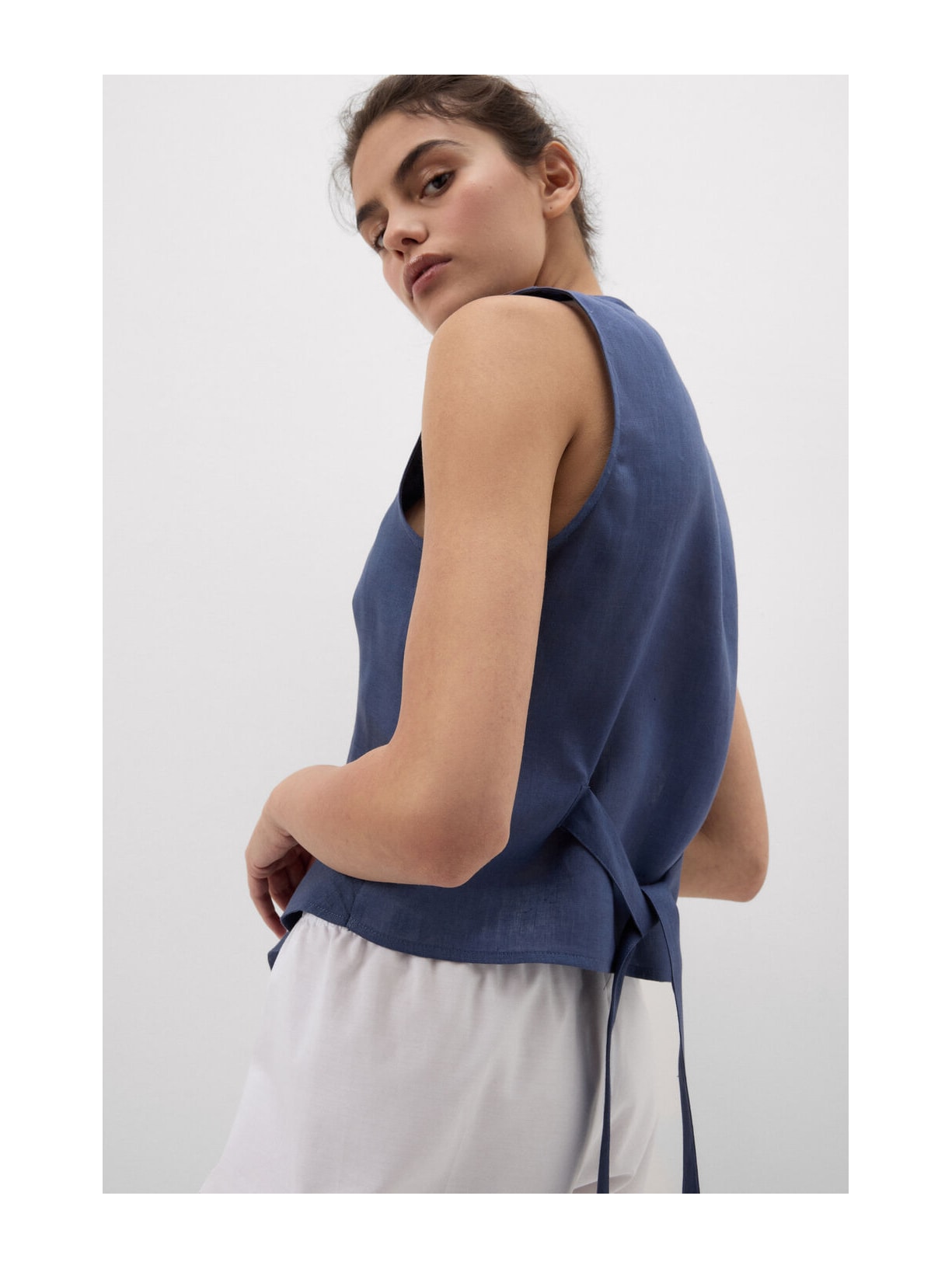 Colete Em Linho Azul Intimissimi