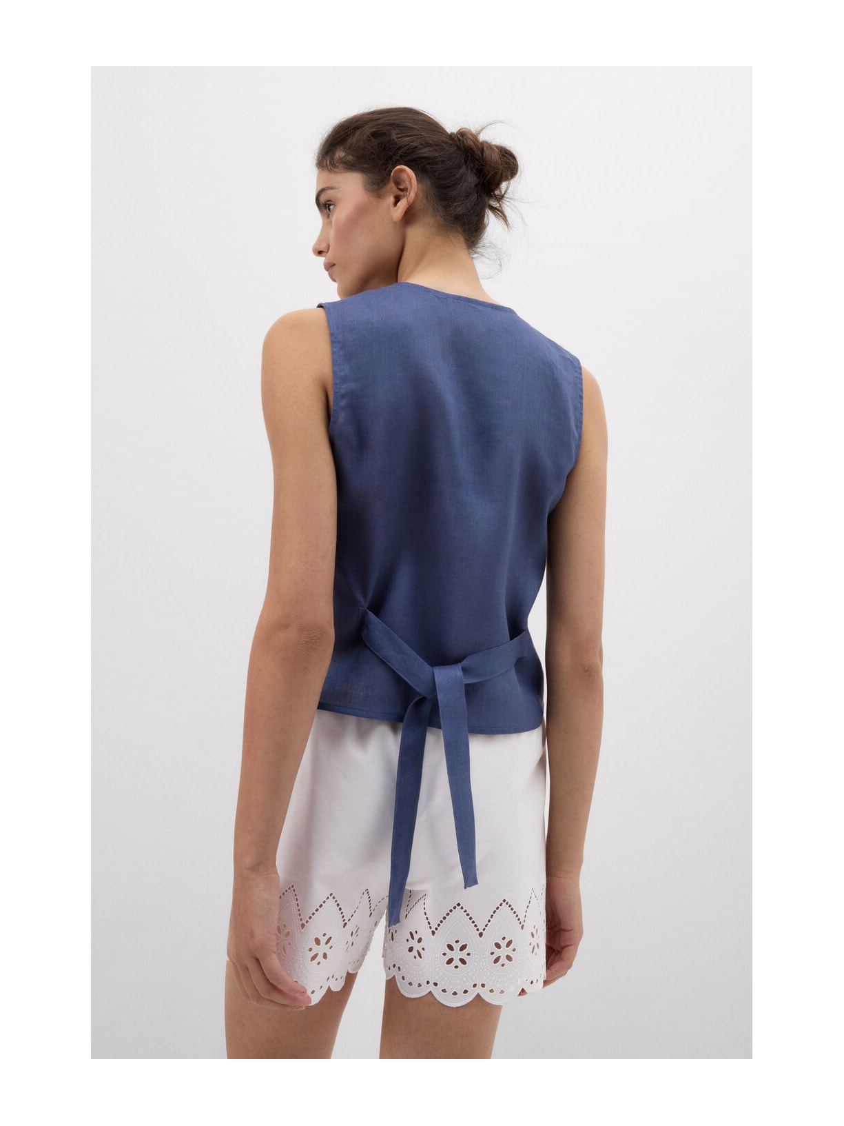 Colete Em Linho Azul Intimissimi