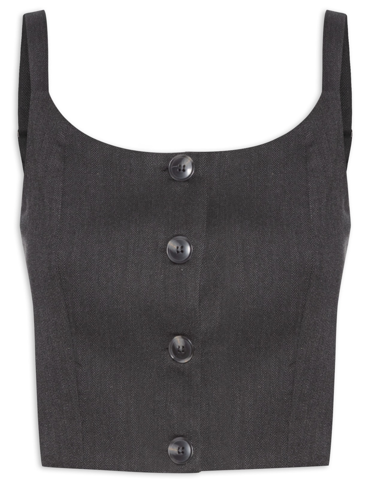 Colete Feminino Alça Fina - Cinza