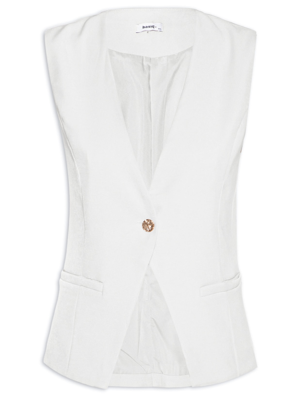 Colete Feminino Alfaiataria Alongado - Off White