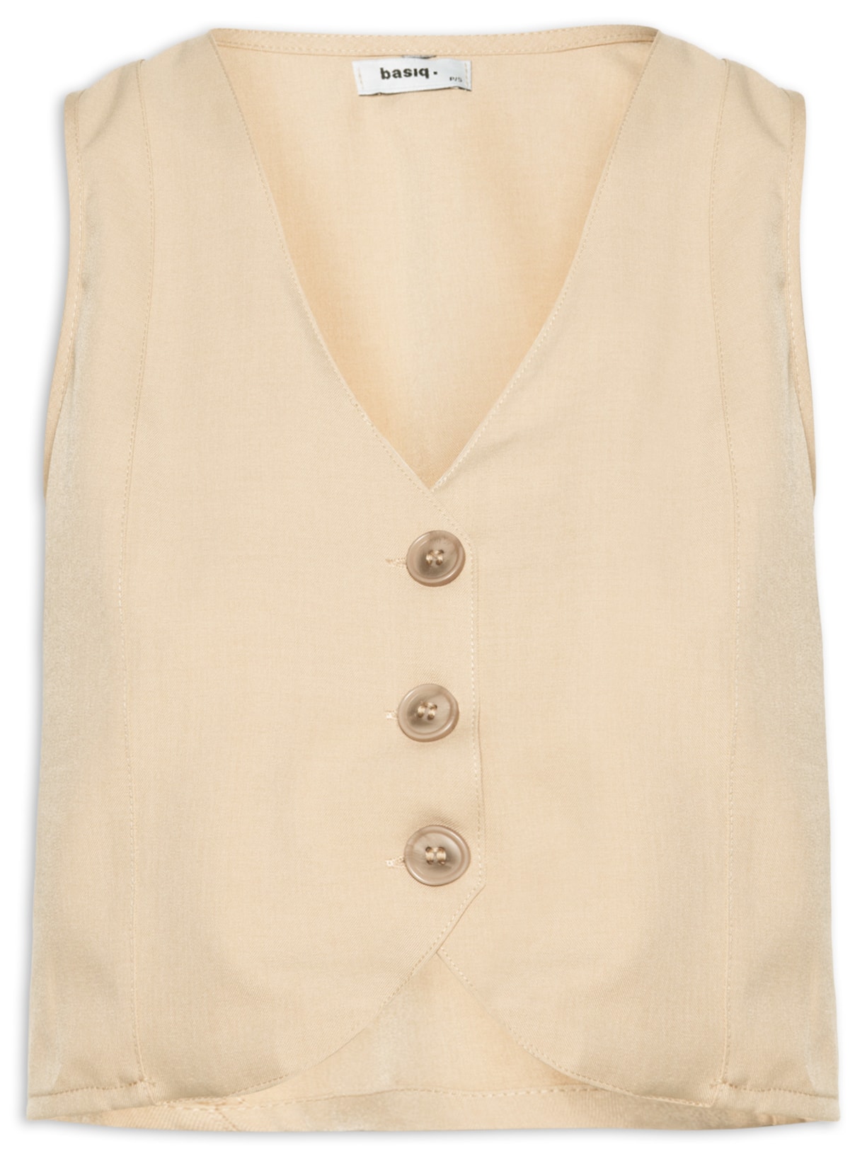 Colete Feminino Alfaiataria Básico - Bege