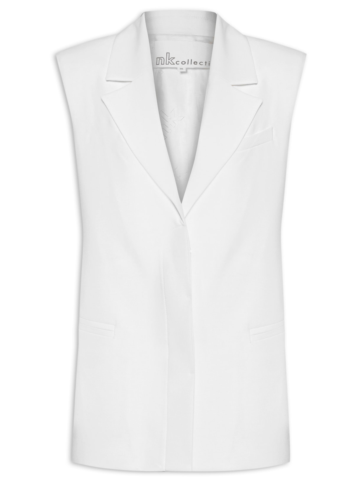 Colete Feminino Alfaiataria Bob Bem - Off White