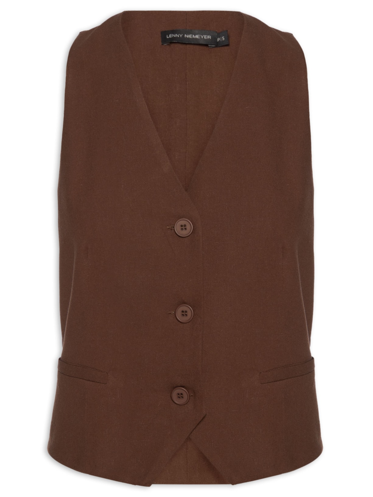 Colete Feminino Alfaiataria Marrom Lenny Niemeyer