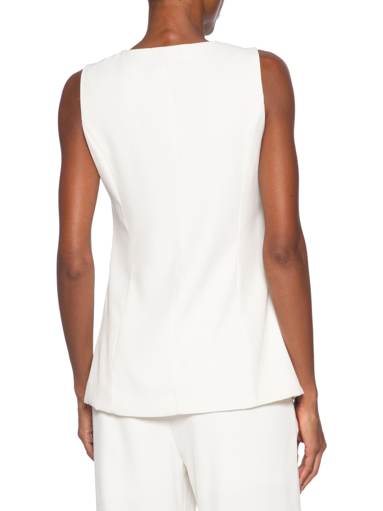 Colete Feminino Alongado Alfaiataria Off White '2Essential